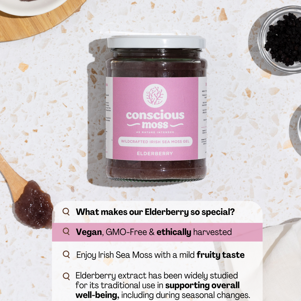 Elderberry Irish Sea Moss Gel 500ml